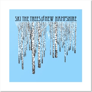 Ski the Trees in New Hampshire 2 color print Posters and Art